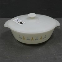 Fire King Glow Atomic Covered Casserole Dish