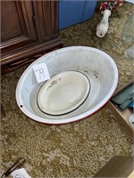 graniteware basin and bowl