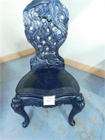 Ornate Oriental Style Heavy Carved Library Table -