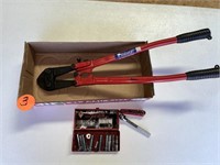 24 Inch Bolt Cutter and 1/4 Inch Drive Socket Set