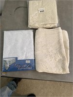 THREE LACE TABLE CLOTHES
