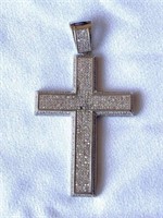 Large Rhinestone Cross Pendant