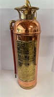 Antique brass & copper fire extinguisher lamp