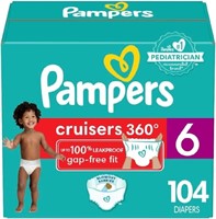 Pampers Cruisers 360 Diapers, Size 6, 104ct