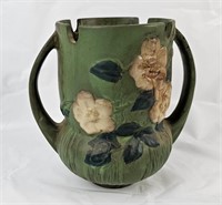 Large Roseville Ceramic Handle Vase 985-8