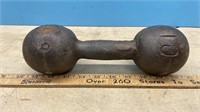 10 LB Cast Iron Barbell.  NO SHIPPING