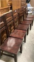 Six dinette chairs