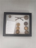 Militaria and Military Button Display Lot #1