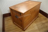 1865 C Old Pine Reconstructed Wood Blanket Box