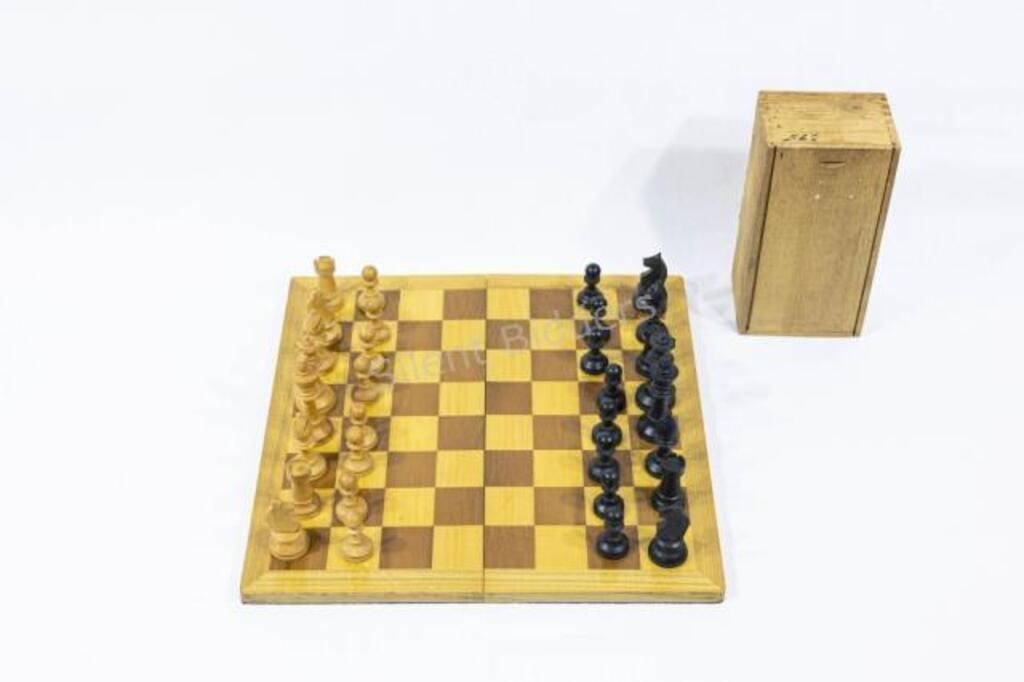Detailed Hand Carved Wood Chess Set