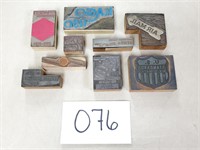 Vintage Letterpress Printing Blocks / Stamps