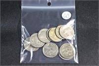 Bag Lot - 4 Buffalo Nickels w/ Dates, 6 No Date Bu