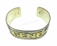 Southwestern Sterling Silver ' Gene' Cuff Bracelet