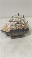 Wooden ship 10 inches tall