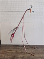 Large Rake Bird Garden Sculpture