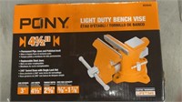Pony light duty bench vice 4 1/2 inches permanent
