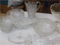 Cut Glass Serving Lot Large