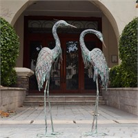 Kircust Crane Statues  42-46 Inch  Set of 2