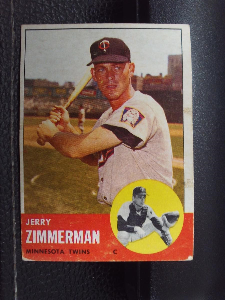 1963 TOPPS #186 JERRY ZIMMERMAN TWINS