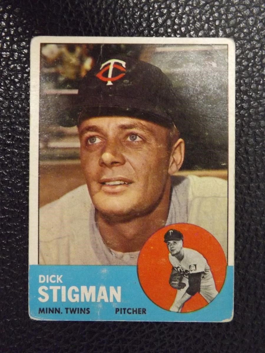 1963 TOPPS #89 DICK STIGMAN TWINS VINTAGE