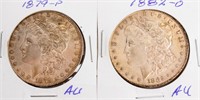 Coin 2 Morgan Silver Dollars 1879-P & 1882-O