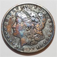 1880 Morgan Silver Dollar - Rainbow Toned Beauty