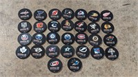 NHL Set of Rubber Hockey Puck Coasters