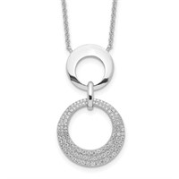 Sterling Silver- Fancy Design Modern Necklace