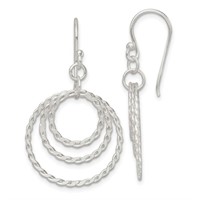 Sterling Silver- Multi Circle Dangle Earrings