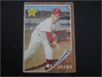 1962 TOPPS #181 PAUL BROWN PHILLIES VINTATGE