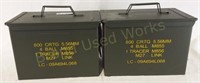 2 Large Heavy Duty Military Ammo Cans