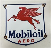 ANTIQUE PORCELAIN MOBILOIL SIGN