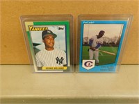 Bernie Williams RC's - Lot of 2 baseball cards