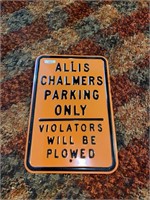Allis Chalmers parking metal sign