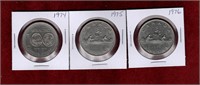 CANADA 1974-1976 NICKEL $1 COINS