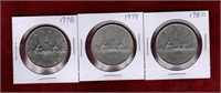 CANADA 1978-1980 NICKEL $1 COINS