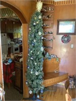 79" artificial light up Christmas tree w ornaments
