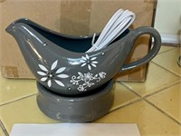 Temptations Gravy Boat with Warmer -New