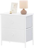 Boluo White Nightstand With Drawer Dresser For
