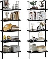 Aboxoo Ladder Shelf 2pcs Open Bookshelf 5-tier