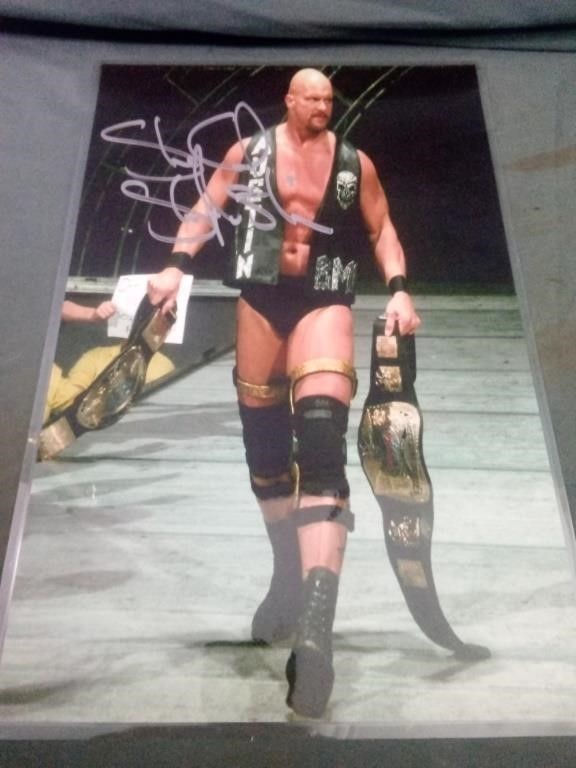 Stone Cold Steve Austin Laminated Picture Has