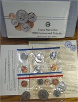 1988 uncirculated coin set Denver and