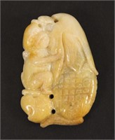Hand Carved Asian Stone Pendant
