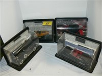 4 FRANKLIN MINT CARS IN DISPLAY STANDS