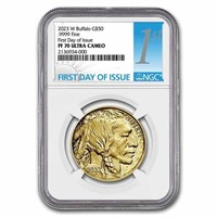 2023-w 1 Oz Proof Gold Buffalo Pf-70 Ngc Fdi