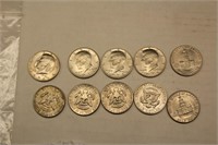 10 X 50 CENT USA SILVER COINS