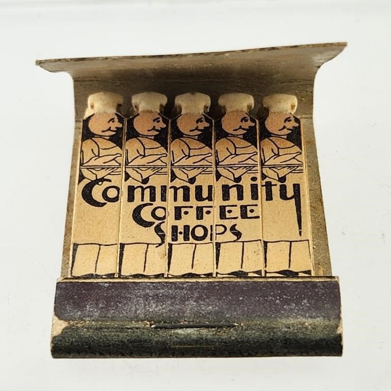 COMMUNITY COFFEE SHOPS ADV. FEATURE MATCHBOOK