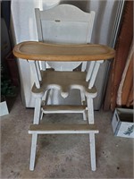 Vintage wood high chair