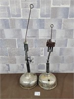 2 Antique metal oil lanters