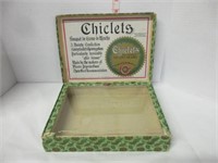 ANTIQUE CHICLETS GUM GLASS STORE DISPLAY BOX
